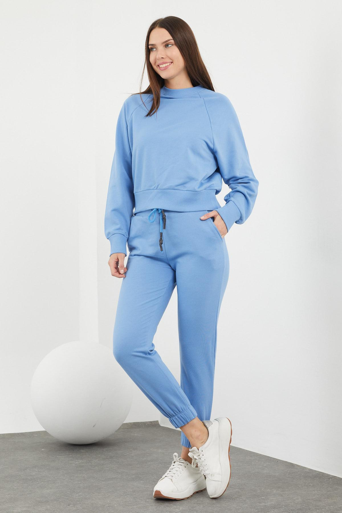 Beli ve Paçası Lastikli Düz Eşofman Takım