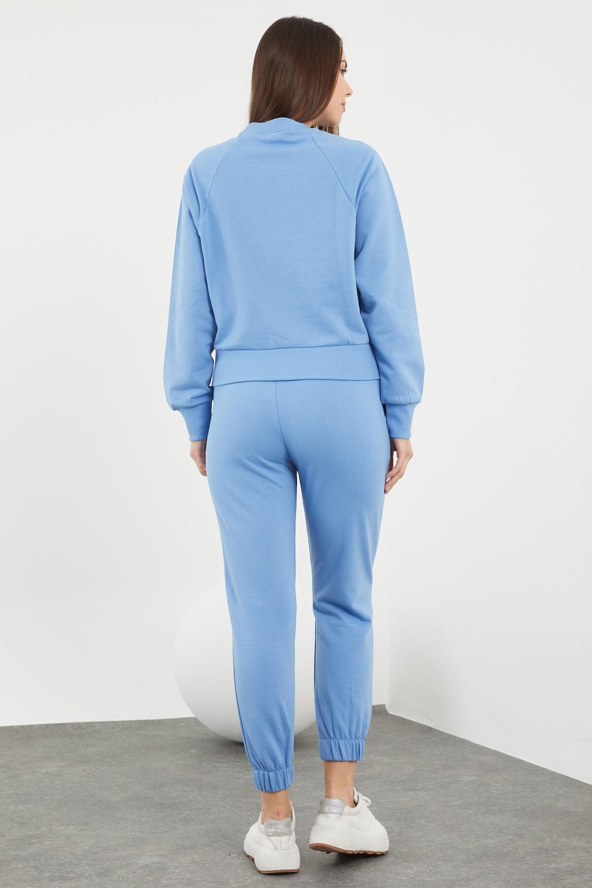Beli ve Paçası Lastikli Düz Eşofman Takım