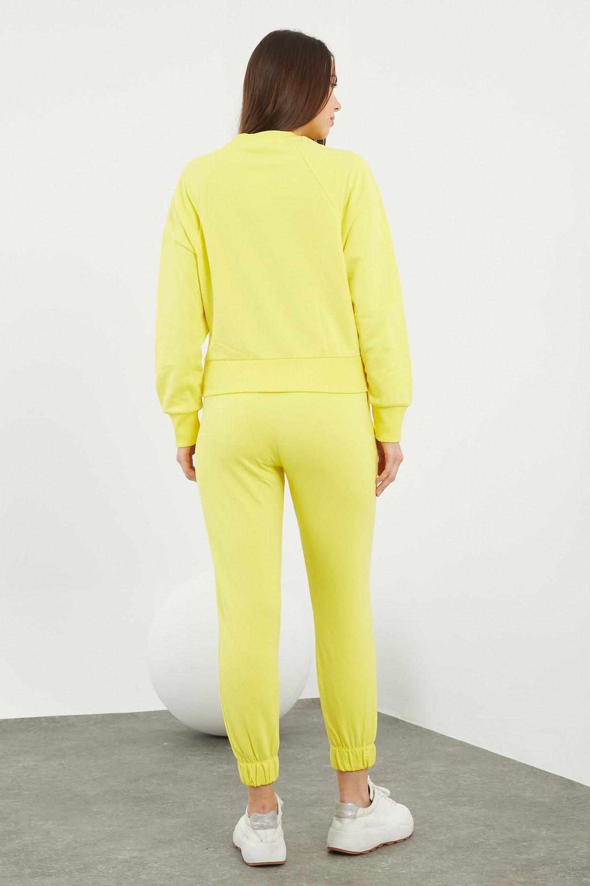 Beli ve Paçası Lastikli Düz Eşofman Takım