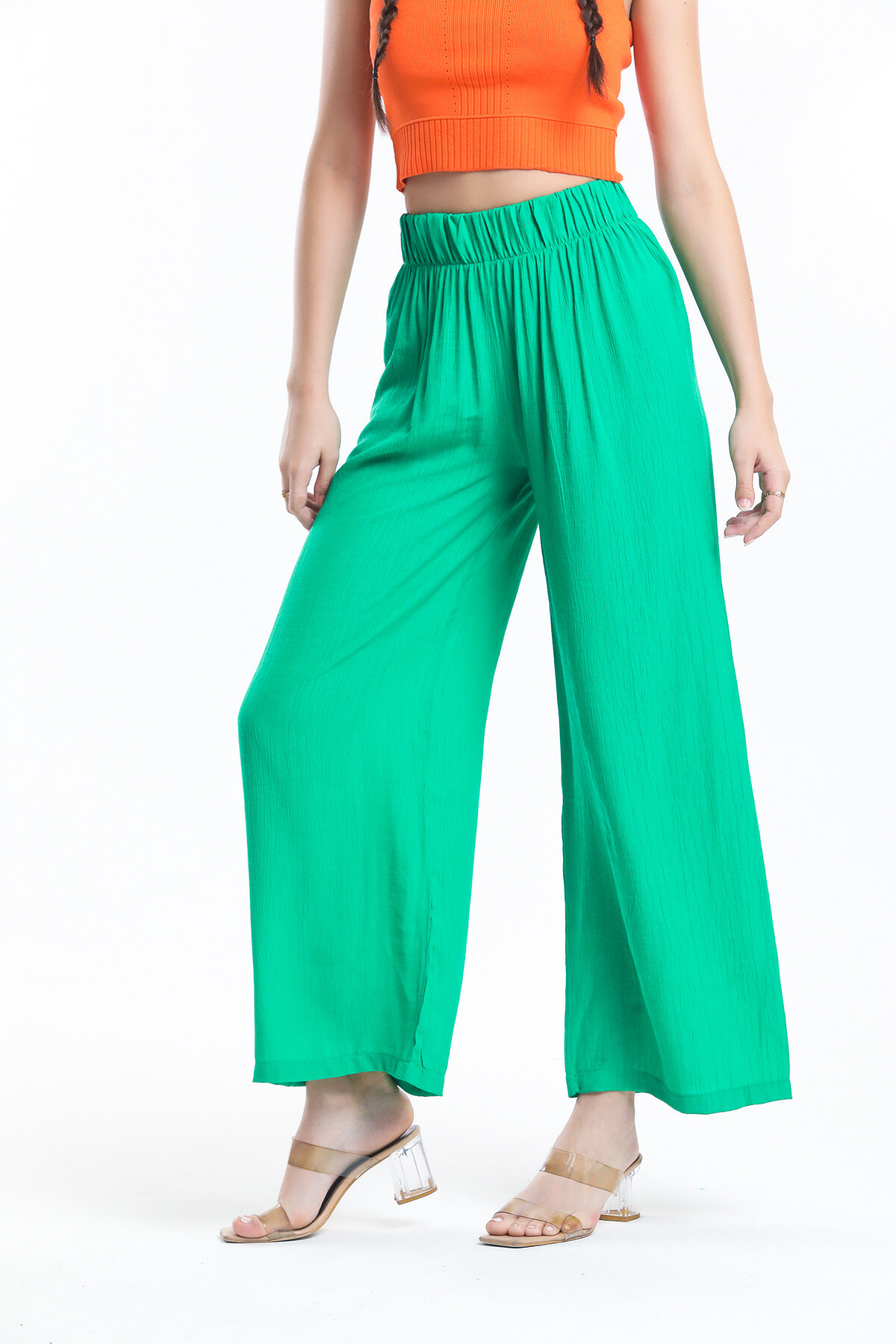 Beli Lastikli Rahat Kesim Salaş Pantolon