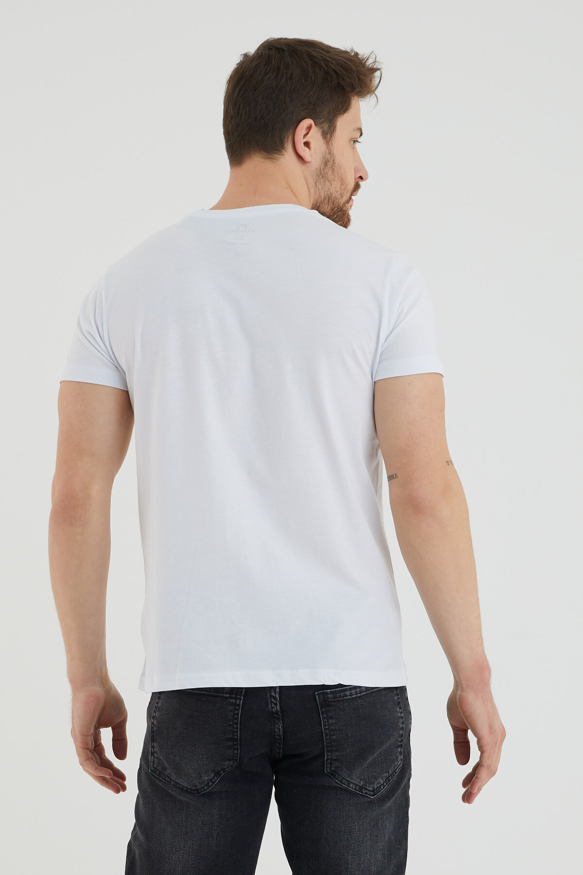 Bisiklet Yaka Önü Baskılı Tshirt