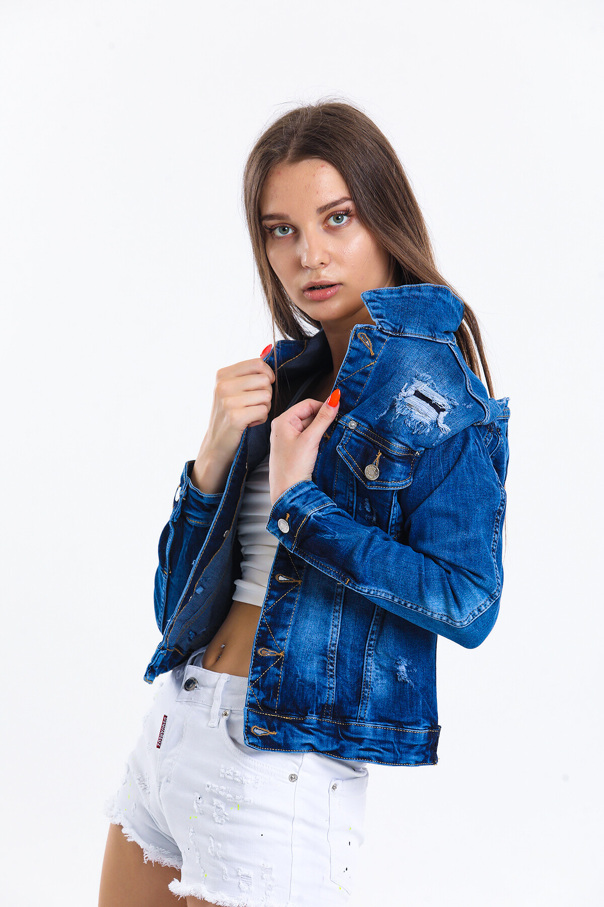 Cepli Sökük Kot Ceket