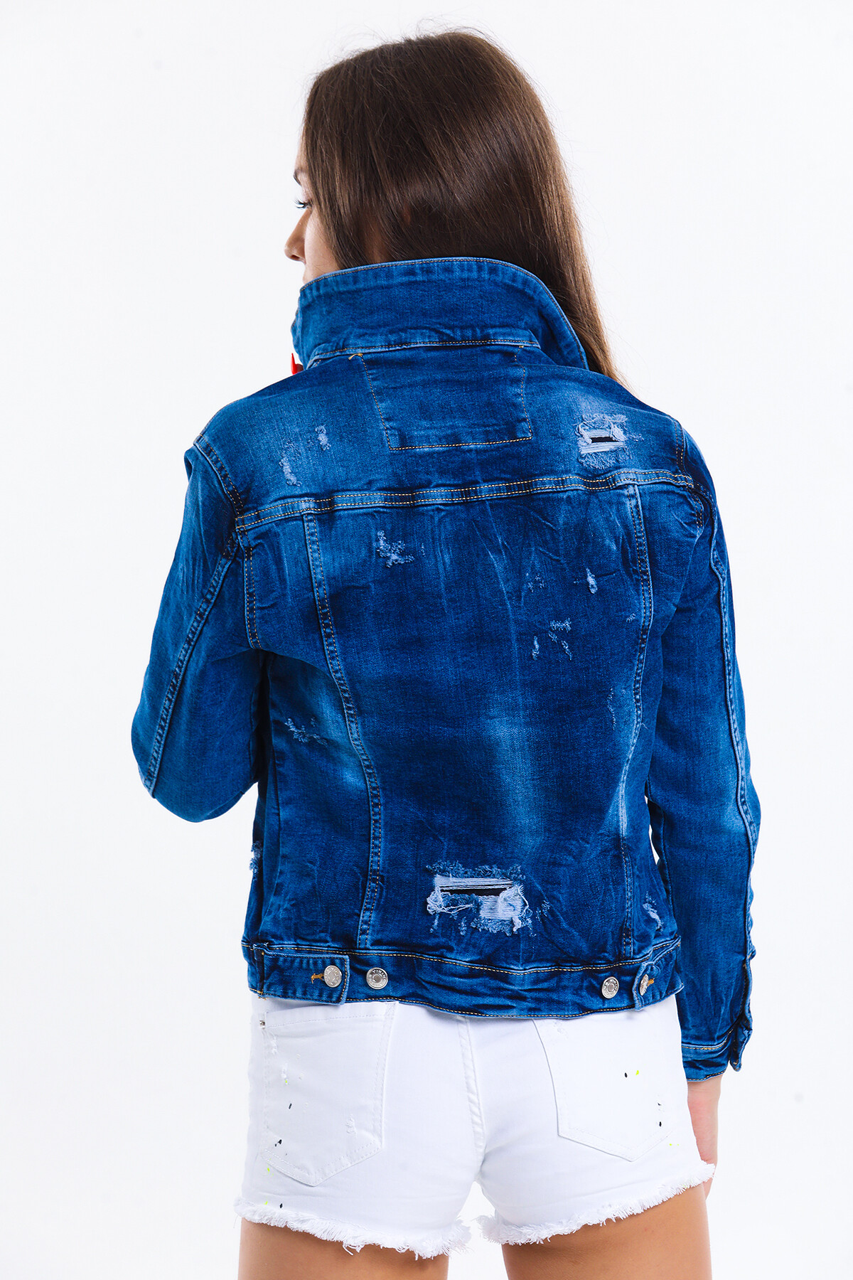 Cepli Sökük Kot Ceket