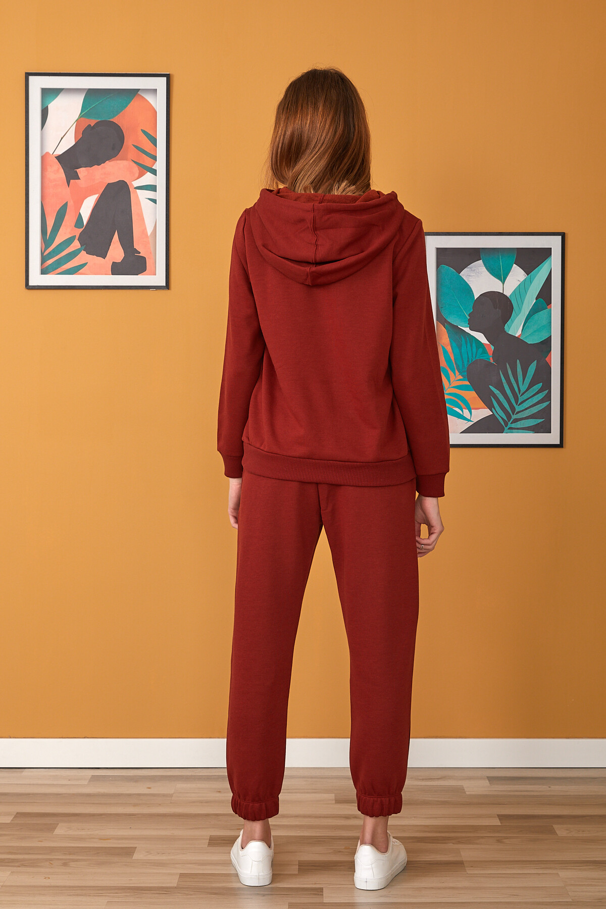 Kanguru Cepli İçi Şardonlu Kapuşonlu Eşofman Takım