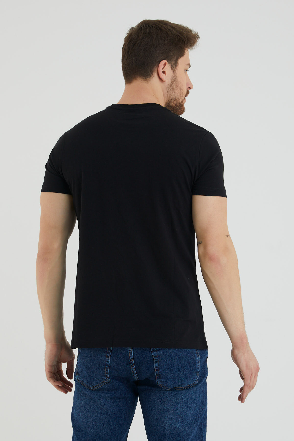 Making Yazı Baskılı Bisiklet Yaka Slim Fit Tshirt