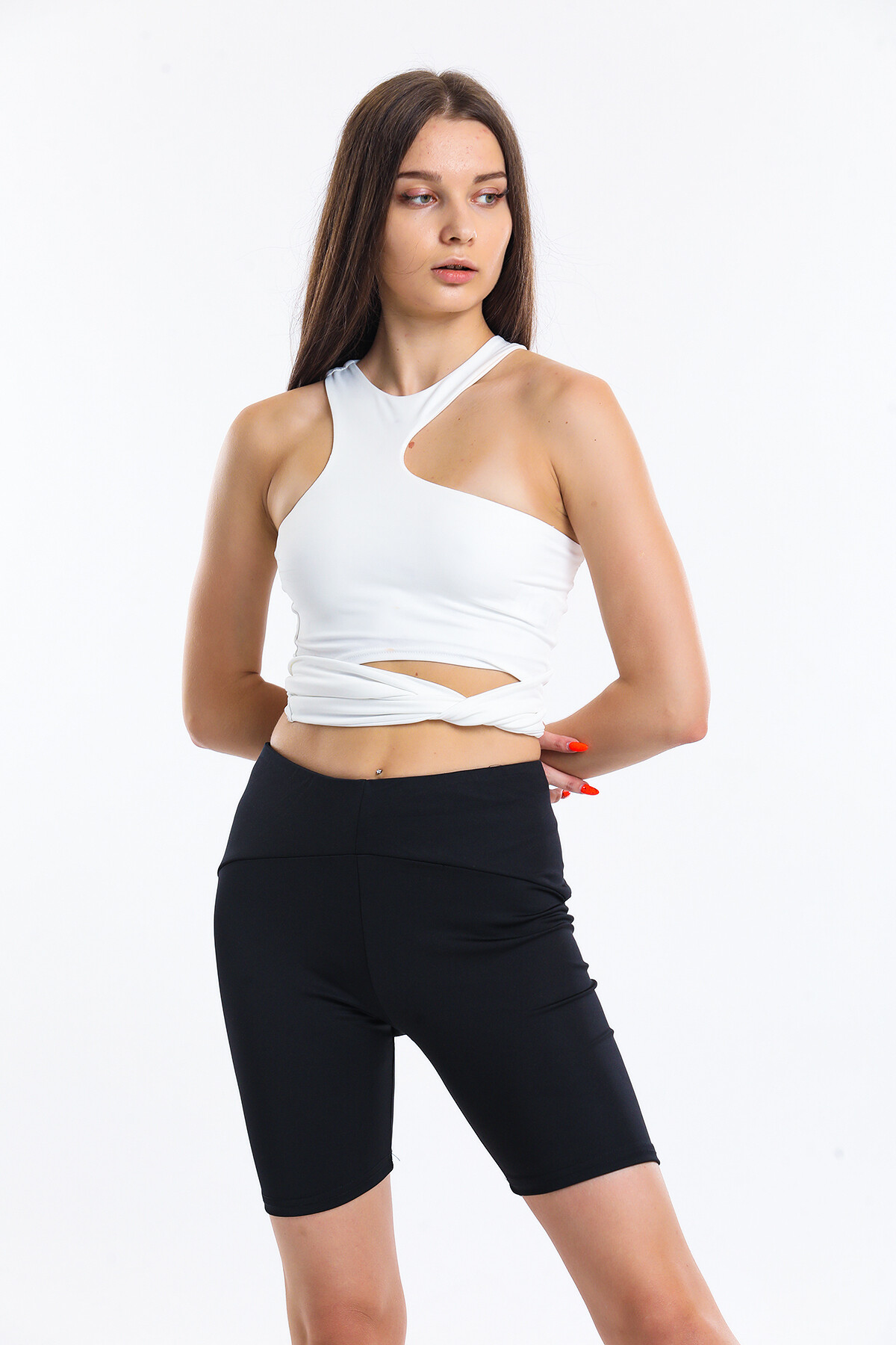Beli Lastikli Kısa Sporcu Tayt