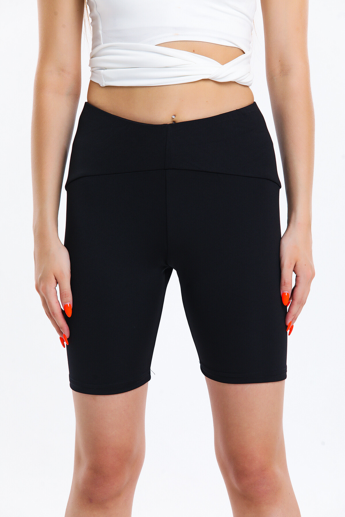 Beli Lastikli Kısa Sporcu Tayt