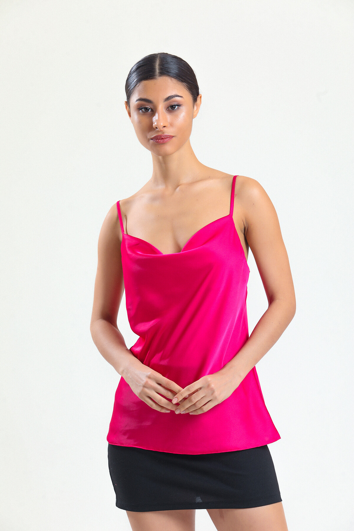 KADIN Askılı Saten Bluz