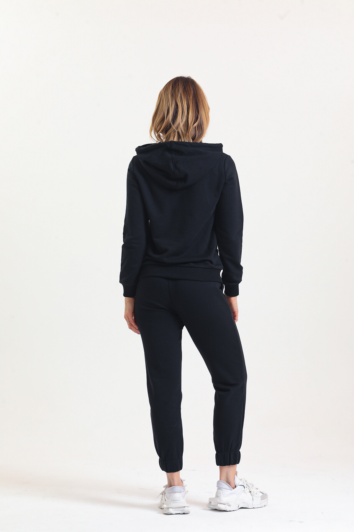 KADIN Kanguru Cepli Kapüşonlu İçi Şardonlu Eşofman Takım