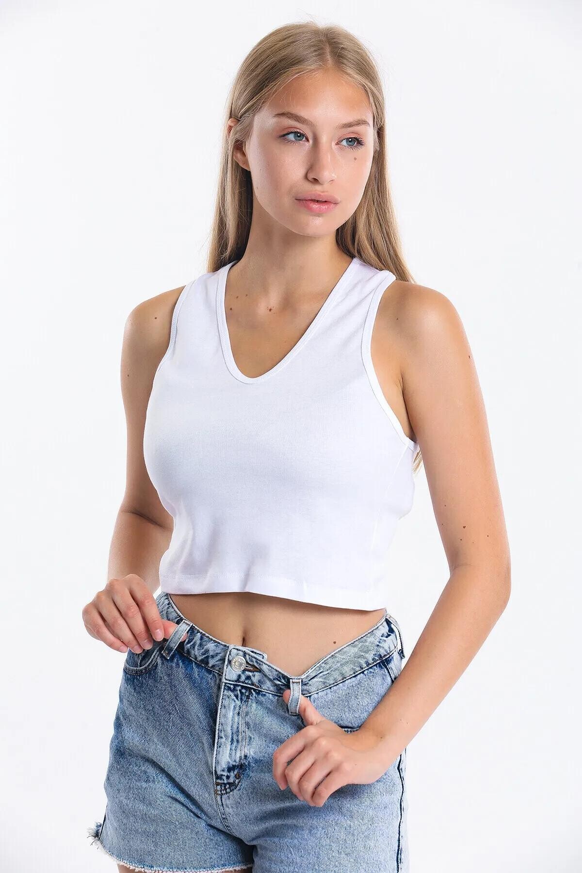 V Yaka Askılı Atlet