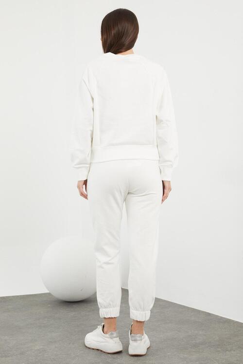 Beli ve Paçası Lastikli Düz Eşofman Takım