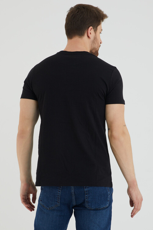 Baseball Yazı Baskılı Bisiklet Yaka Battal Tshirt