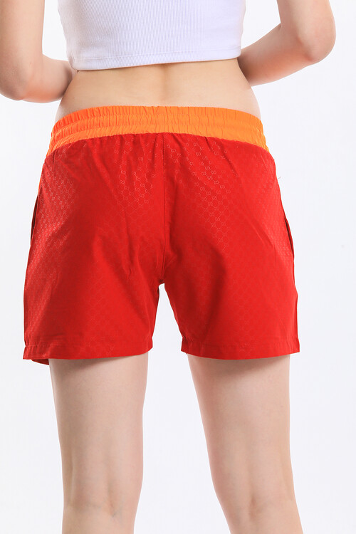 Beli Lastikli Bağcıklı Cepli Yanları Şerit Detaylı Deniz Şort