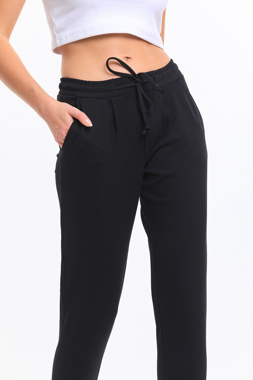 Beli Lastikli Cepli Bağcıklı Duble Paça Alt Eşofman