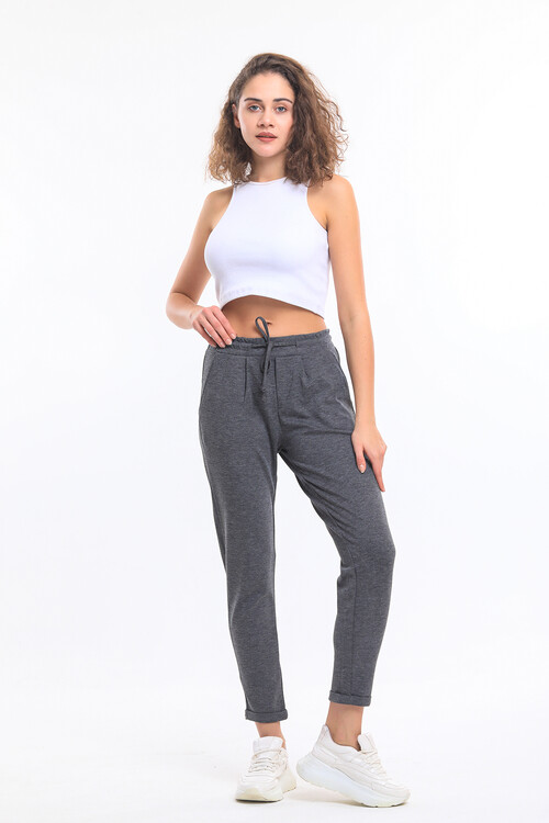 Beli Lastikli Cepli Bağcıklı Duble Paça Alt Eşofman