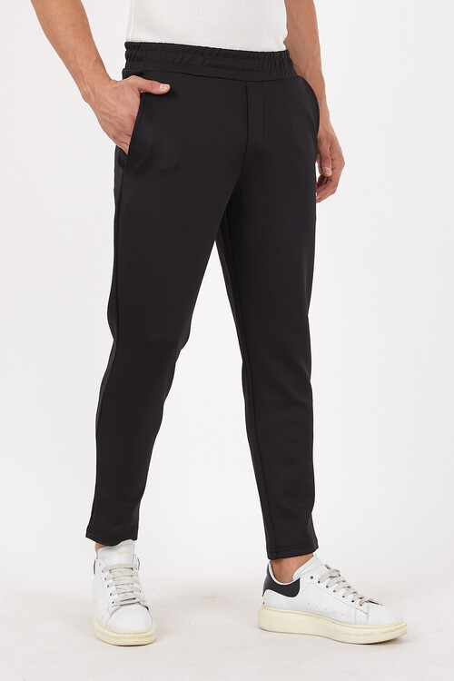 Beli Lastikli Nakış Detaylı Cepli Alt Eşofman