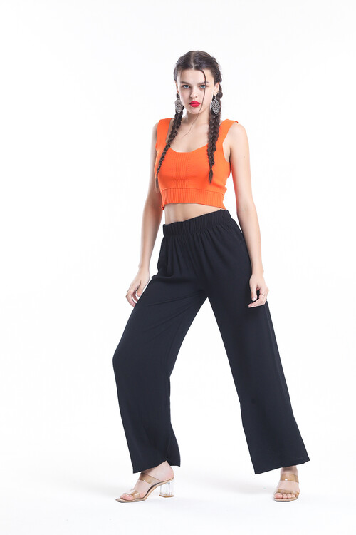 Beli Lastikli Rahat Kesim Salaş Pantolon