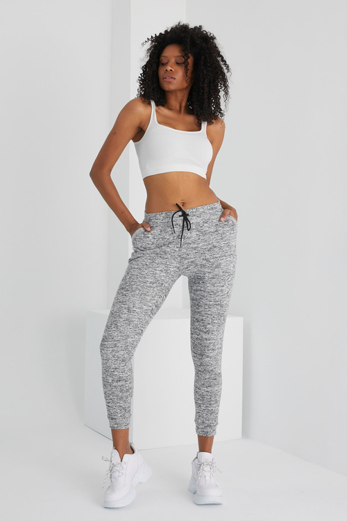 Beli ve Paçası Lastikli Cepli Alt Eşofman