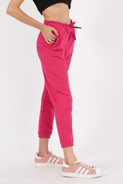 Beli ve Paçası Lastikli Yanları Cepli Slim Fit Alt Eşofman