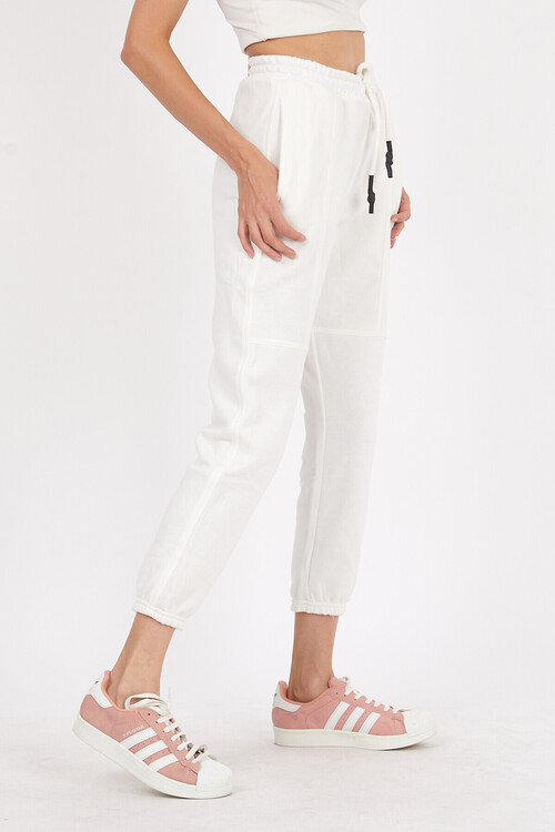 Beli ve Paçası Lastikli Yanları Cepli Slim Fit Alt Eşofman