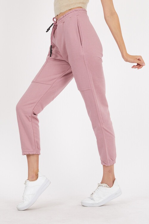 Beli ve Paçası Lastikli Yanları Cepli Slim Fit Alt Eşofman