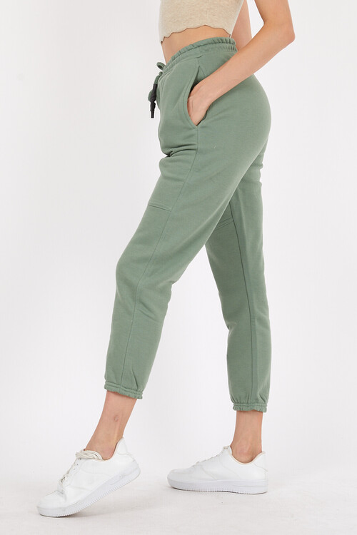 Beli ve Paçası Lastikli Yanları Cepli Slim Fit Alt Eşofman