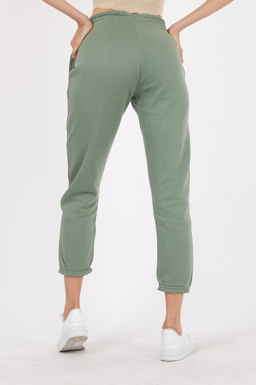 Beli ve Paçası Lastikli Yanları Cepli Slim Fit Alt Eşofman