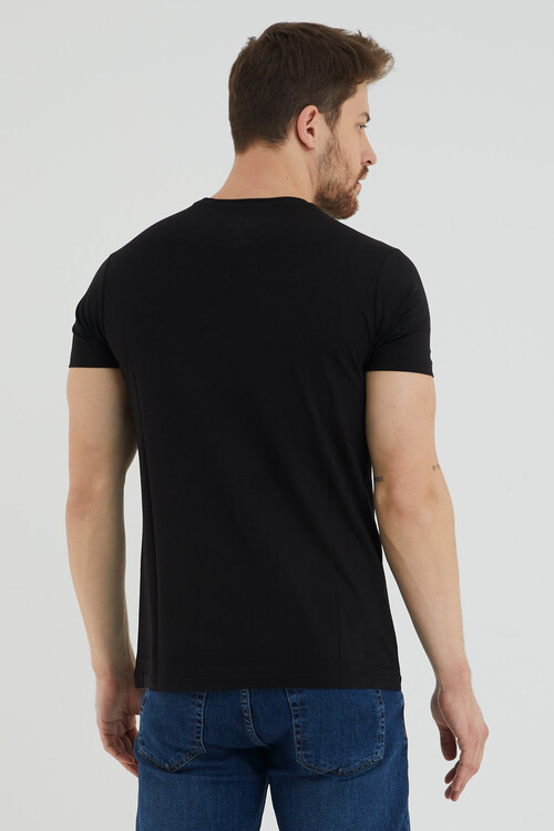 Bisiklet Yaka Önü Baskılı Tshirt