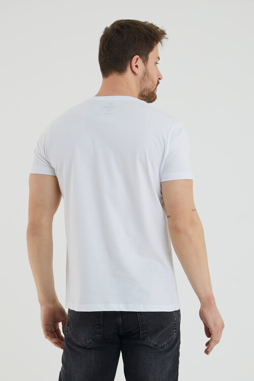 Bisiklet Yaka Önü Baskılı Tshirt