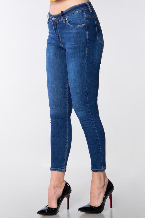 Dar Paça Yüksek Bel Kot Pantolon