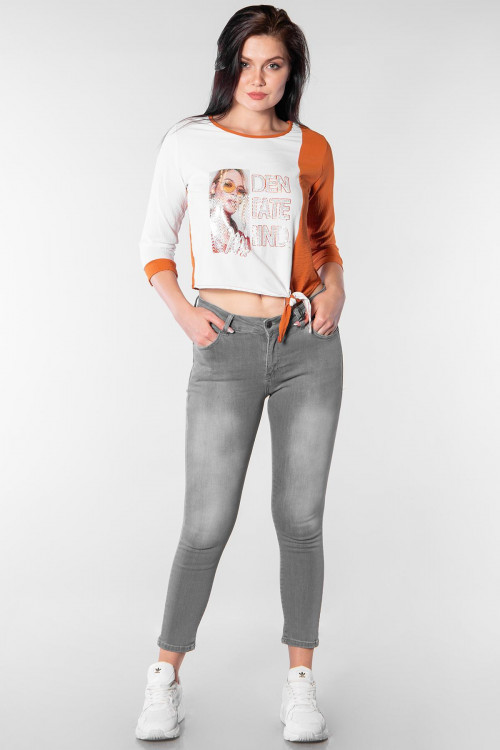 Dar Paça Yüksek Bel Kot Pantolon