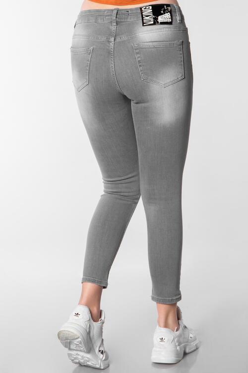 Dar Paça Yüksek Bel Kot Pantolon