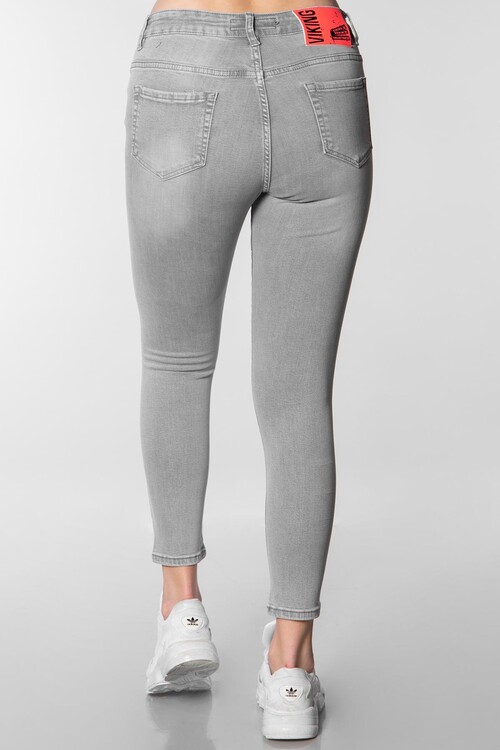 Dar Paça Yüksek Bel Kot Pantolon