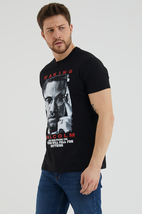 Making Yazı Baskılı Bisiklet Yaka Battal Tshirt