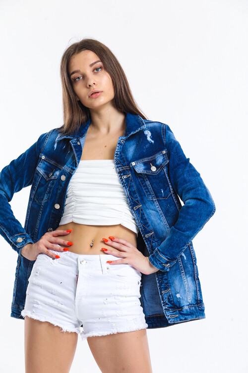 Sökük Boyfriend Kot Ceket