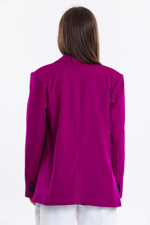 Tek Düğmeli İçi Astarlı Palazzo Ceket