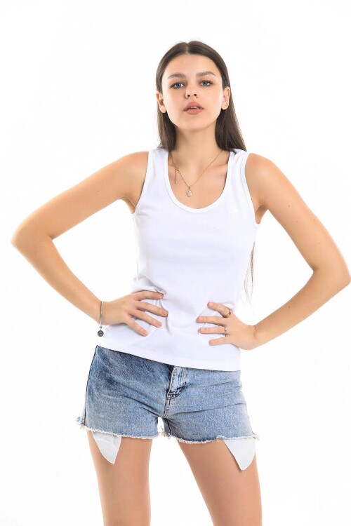 Askılı Nakış Detaylı Atlet