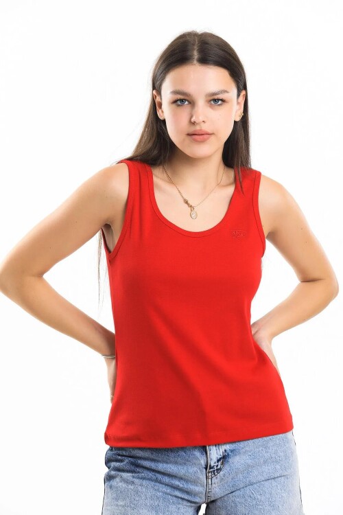 Askılı Nakış Detaylı Atlet