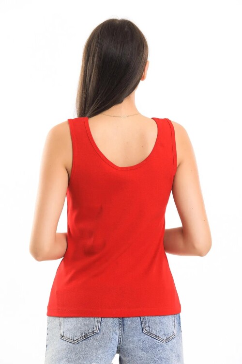 Askılı Nakış Detaylı Atlet