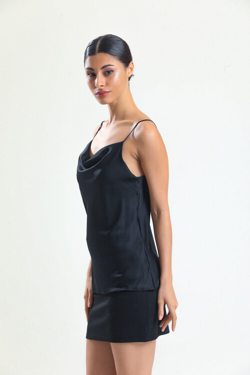 KADIN Askılı Saten Bluz