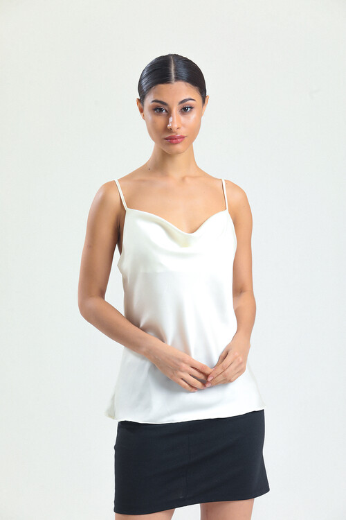 KADIN Askılı Saten Bluz