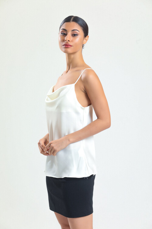 KADIN Askılı Saten Bluz