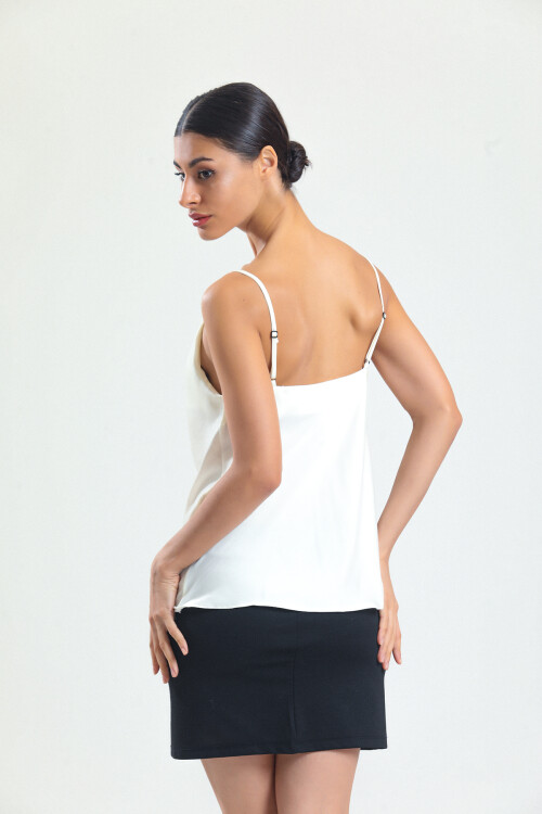 KADIN Askılı Saten Bluz