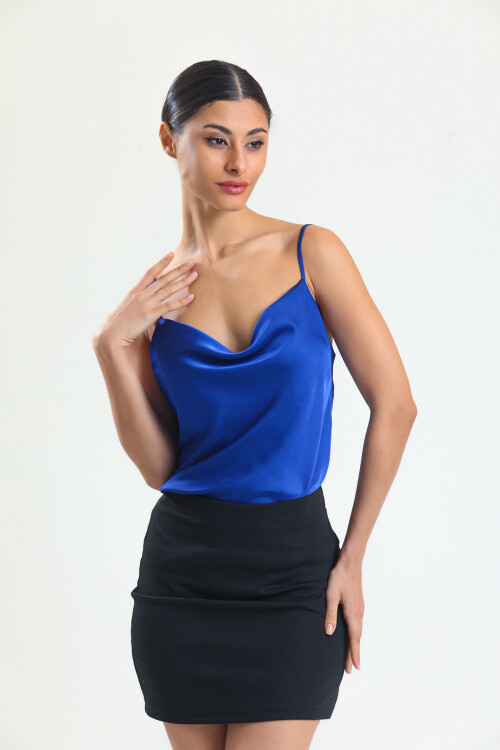 KADIN Askılı Saten Bluz