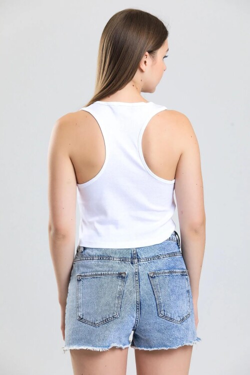 U Yaka Nakış Detaylı Atlet