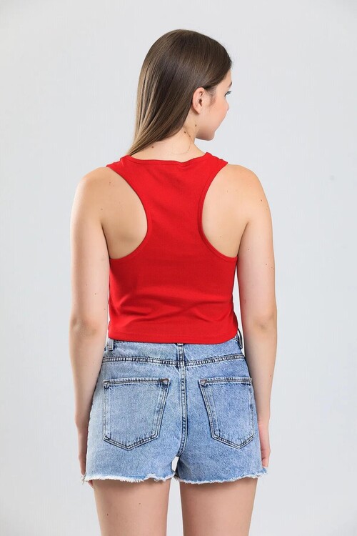 U Yaka Nakış Detaylı Atlet